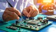 © Yuli - A person repairing a circuit board with a soldering iron