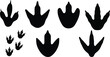 © Miss - Vector illustration of dinosaur footprint, isolated, simple black design