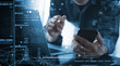 © tippapatt - Data science and engineering, digital technology, futuristic tech background. Software engineer working with database and big data analytics, cloud computing with AI and data exchange