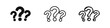 © drawing lines - Multiple Question Marks Icon Set. Concept of confusion, uncertainty, doubt, and many questions in different styles.