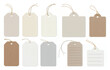 © Seek - Assorted blank gift tags on white background labels paper
