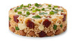 © Estúdio Encantarte. - A delicious layered dish of rice beans and vegetables on transparent background