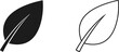 © Sultan - Black and white leaf icons isolated on transparent background, Vector