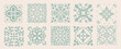 © nataliiaku - Set of 10 tiles azulejios. Mediterranean tile, seamless patterns. Spanish, Sicilian, Portuguese, Italian traditional ornaments. Set of floral mosaic designs with ethnic motifs. vecto