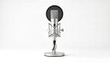 © Botbod - Professional Studio Microphone with Pop Filter on White Background.