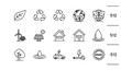 © MDEASIN - Ecology Sustainability Thin Line Icon Set Pixel Perfect Eco Vector