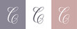 © Alwih - Elegant C letter logo monogram in luxury style with flowing calligraphy lines, premium branding template for boutique, beauty salon and wedding business