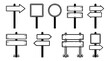 © jamal - Directional signboard icon system with balanced collage of pointers and blanks