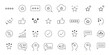 © Abdulsami - Comprehensive Set of User Experience and Customer Feedback Line Icons, Featuring Star Ratings, Thumbs Up, Review Bubbles, and Satisfaction Metrics for Digital Platforms