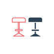 © Muhammad - Front view Chair icons set illustration.
