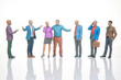 © photosaint - Miniature figurines of people engaging in conversation and interaction in a simple setting