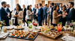 © Violet - Business people networking and enjoying appetizers at a reception