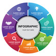 © Creative Artist - Circular 6 Step Infographic with Icons and Text Placeholders