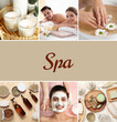© New Africa - Spa poster with relaxing people and different accessories