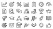 © Iconique Studio - Set of business and management line icons for professional development and corporate strategy