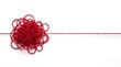 © Becheer - Tangled yarn straightening into a line, a metaphor for conflict resolution, empathy, and psychological safety.