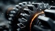 © SMRITI - Abstract gear mechanism technology background with metal cogs pictures