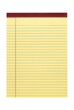© PEE PHIBAN - Blank yellow legal pad paper with red binding