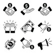 © MongShue - Collection of Business and Finance Handshake, Money, and Megaphone