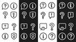© Pixel_Forge - Help and Information Vector Icon Set — Question, Info, Exclamation, Alert, Warning, Help, Support, Guidance, Assistance, Notification