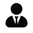 © Amith - Business Person with Check Mark Icon – Minimal Flat Vector Approved Employee Concept