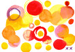 © Westend61 - Abstract joyful watercolor painting with colorful circles and copy space