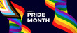 © Auguste Lange - Pride Month background, LGBTQIA progress pride flag banner
