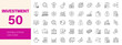 © Dear Lala - Investment icon set. Editable line icons. Vector illustration.