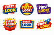 © IJ-studio - Set of colorful first look badges and stickers, perfect for unveiling new products, promotions, and marketing campaigns