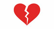 © Lilis - A vibrant red broken heart graphic illustration, symbolizing emotional pain, loss, and separation. An impactful icon representing heartbreak and the end of relationships
