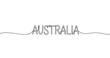 © supplement - Australia text design with continuous line art. No editable strokes