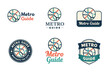 © 4zevar - Metro guide logos: navigational map designs with stylish typography