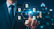 © nuralam_gfx - A man in a suit interacting with an ai interface