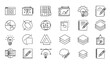 © Boloram - Editable stroke art and graphic design outline vector icon set for creativity isolated on white background