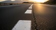 © Alifa - Expansive Highway Stretch Bathed In Golden Sunset Light