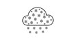 © NanzZ - A modern weather icon illustration featuring a cloud with snowflakes on a clean white background for design and decoration purposes