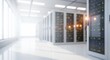 © Shafiyyah - Modern Server Room with Bright Light and Data Racks.