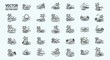 © MUHRODIN - Collection of various jet ski icons.