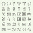 © M FAIZAL - Audio equipment and music technology icons.
