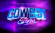 © MD - 3d Elegant Cowboy Editable Vector Text Effect. Suitable for Night Live Theme.