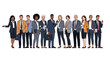 © Receh - Diverse group of business professionals and corporate team standing together in formal attire