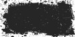 © pixel park - An abstract black ink splat creates a grungy paint texture on a dirty paper background, featuring a dark spray splatter pattern and artistic stain elements within a vector frame border