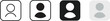 © anamull2004 - User profile avatar icons presenting different visual styles including thin line art and solid fills within rounded square containers for personal account management and social media login