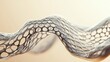 © Tetiana - Microscopic mesh structure, delicate cellular lattice, nanotechnology material, organic wave form, science future concept, intricate digital pattern.