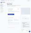 © ASRAFUL ISLAM - A clean, modern SaaS dashboard interface featuring a 'New Entry' workflow for e-commerce catalog management. The layout is minimalist with a serene blue primary accent, showcasing sections for product