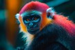 © Oleksandr - Color-changing monkey expressively displays vibrant hues based on emotions in a lively jungle environment