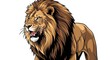© Vidya Rahmandari - Stylized lion illustration