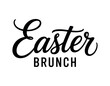 © patakhan - Elegant black script typography announces an Easter brunch celebration.