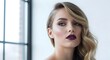 © Obat - Beautiful Woman with Blonde Hair and Dark Lipstick