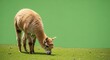 © Ayu - Serene Alpaca Grazing on Green Meadow Under Clear Sky